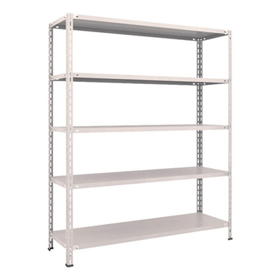 トラスコ TRUSCO スチールラック 軽量棚 中棚ボルトレス型1500×450×1800 5段 ネオグレー L65X-15 503-8391 (商品コード：169864)