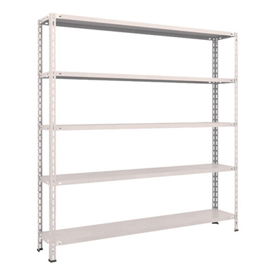 トラスコ TRUSCO スチールラック 軽量棚 中棚ボルトレス型1800×300×1800 5段 ネオグレー L66V-15 502-5788 (商品コード：169866)