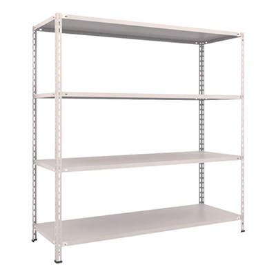 トラスコ TRUSCO スチールラック 軽量棚 中棚ボルトレス型1800×600×1800 4段 ネオグレー L66W-14 502-5818 (商品コード：169867)