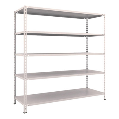 トラスコ TRUSCO スチールラック 軽量棚 中棚ボルトレス型1800×600×1800 5段 ネオグレー L66W-15 502-5826 (商品コード：169868)