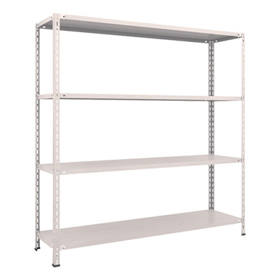 トラスコ TRUSCO スチールラック 軽量棚 中棚ボルトレス型1800×450×1800 4段 ネオグレー L66X-14 502-5796 (商品コード：169869)