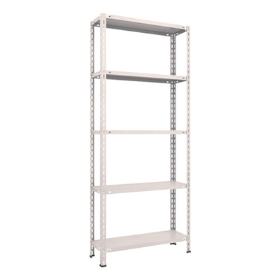 トラスコ TRUSCO スチールラック 軽量棚 中棚ボルトレス型 875×300×2100 5段 ネオグレー L73V-15 503-8421 (商品コード：169875)