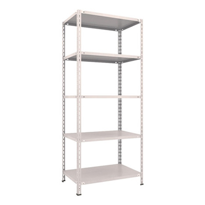 トラスコ TRUSCO スチールラック 軽量棚 中棚ボルトレス型 875×600×2100 5段 ネオグレー L73W-15 503-8464 (商品コード：169878)