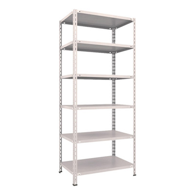 トラスコ TRUSCO スチールラック 軽量棚 中棚ボルトレス型 875×600×2100 6段 ネオグレー L73W-16 503-8472 (商品コード：169879)