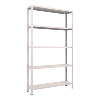 トラスコ TRUSCO スチールラック 軽量棚 中棚ボルトレス型1200×300×2100 5段 ネオグレー L74V-15 502-6105 (商品コード：169884)