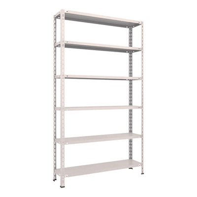 トラスコ TRUSCO スチールラック 軽量棚 中棚ボルトレス型1200×300×2100 6段 ネオグレー L74V-16 502-6113 (商品コード：169885)