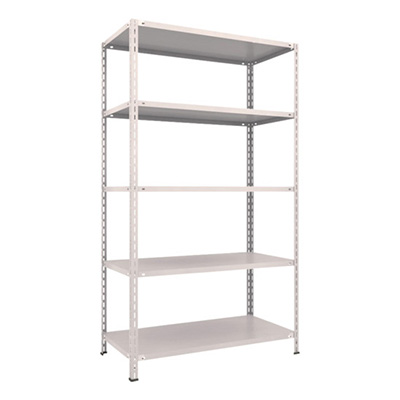 トラスコ TRUSCO スチールラック 軽量棚 中棚ボルトレス型1200×600×2100 5段 ネオグレー L74W-15 502-6148 (商品コード：169887)