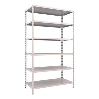 トラスコ TRUSCO スチールラック 軽量棚 中棚ボルトレス型1200×600×2100 6段 ネオグレー L74W-16 502-6156 (商品コード：169888)