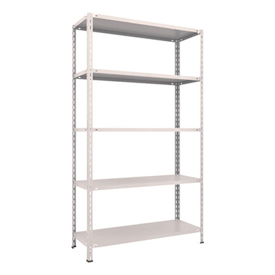 トラスコ TRUSCO スチールラック 軽量棚 中棚ボルトレス型1200×450×2100 5段 ネオグレー L74X-15 502-6121 (商品コード：169890)