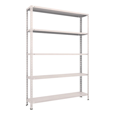 トラスコ TRUSCO スチールラック 軽量棚 中棚ボルトレス型1500×300×2100 5段 ネオグレー L75V-15 503-8481 (商品コード：169893)