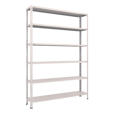 トラスコ TRUSCO スチールラック 軽量棚 中棚ボルトレス型1500×300×2100 6段 ネオグレー L75V-16 503-8499 (商品コード：169894)