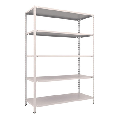 トラスコ TRUSCO スチールラック 軽量棚 中棚ボルトレス型1500×600×2100 5段 ネオグレー L75W-15 503-8529 (商品コード：169896)