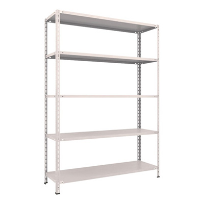 トラスコ TRUSCO スチールラック 軽量棚 中棚ボルトレス型1500×450×2100 5段 ネオグレー L75X-15 503-8502 (商品コード：169899)