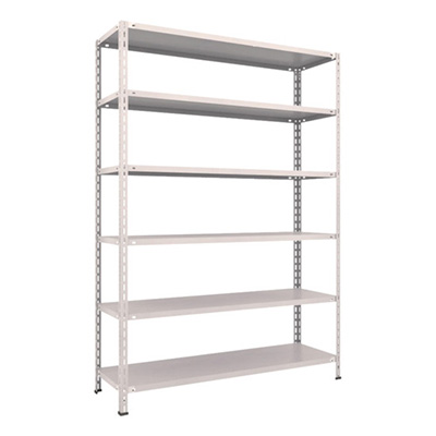 トラスコ TRUSCO スチールラック 軽量棚 中棚ボルトレス型1500×450×2100 6段 ネオグレー L75X-16 503-8511 (商品コード：169900)