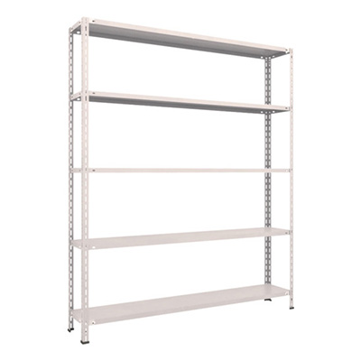 トラスコ TRUSCO スチールラック 軽量棚 中棚ボルトレス型1800×300×2100 5段 ネオグレー L76V-15 502-6164 (商品コード：169902)