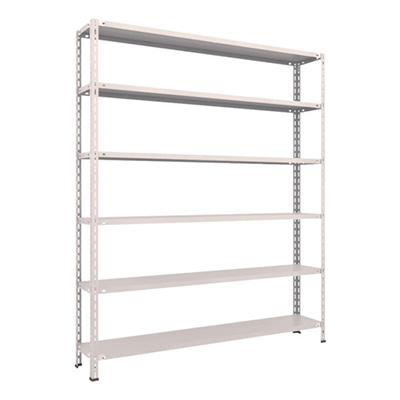 トラスコ TRUSCO スチールラック 軽量棚 中棚ボルトレス型1800×300×2100 6段 ネオグレー L76V-16 502-6172 (商品コード：169903)