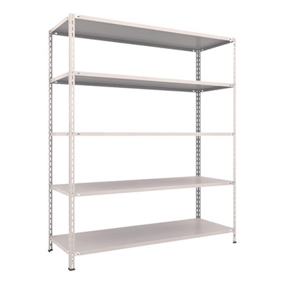 トラスコ TRUSCO スチールラック 軽量棚 中棚ボルトレス型1800×600×2100 5段 ネオグレー L76W-15 502-6202 (商品コード：169905)