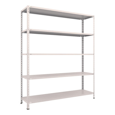 トラスコ TRUSCO スチールラック 軽量棚 中棚ボルトレス型1800×450×2100 5段 ネオグレー L76X-15 502-6181 (商品コード：169908)