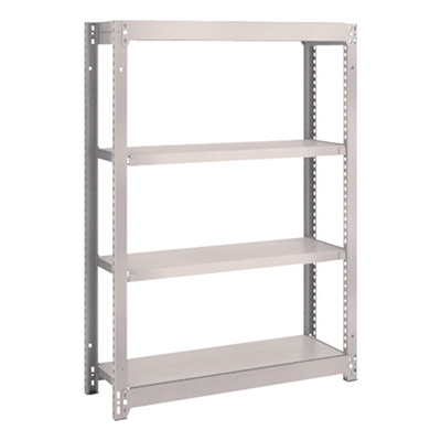 トラスコ TRUSCO スチールラック M1.5型 W860×D295×H1200 4段 単体 ネオグレー M1.5-4334 506-9106 (商品コード：169938)