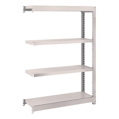 トラスコ TRUSCO スチールラック M1.5型 W860×D295×H1200 4段 連結 ネオグレー M1.5-4334B 508-4474 (商品コード：169939)