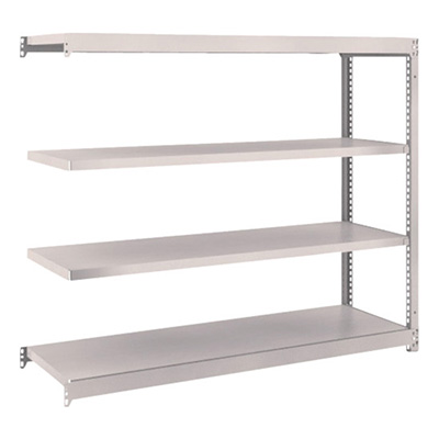 トラスコ TRUSCO スチールラック M1.5型 W1460×D445×H1200 4段 連結 ネオグレー M1.5-4544B 508-4792 (商品コード：169967)