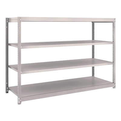 トラスコ TRUSCO スチールラック M1.5型 W1760×D595×H1200 4段 単体 ネオグレー M1.5-4664 506-9262 (商品コード：169982)