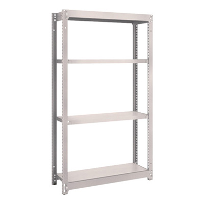 トラスコ TRUSCO スチールラック M1.5型 W860×D295×H1500 4段 単体 ネオグレー M1.5-5334 506-5861 (商品コード：169986)