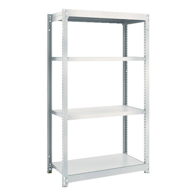 トラスコ TRUSCO スチールラック M1.5型 W860×D445×H1500 4段 単体 ネオグレー M1.5-5344 506-5909 (商品コード：169990)