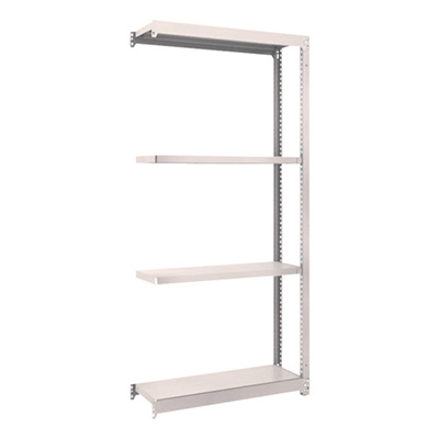 トラスコ TRUSCO スチールラック M1.5型 W860×D295×H1800 4段 連結 ネオグレー M1.5-6334B 508-3354 (商品コード：170041)