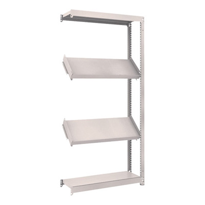 トラスコ TRUSCO スチールラック M1.5型棚 900×300×H1800 4段 傾斜2段 連結 M1.5-6334K2B 484-3398 (商品コード：170043)