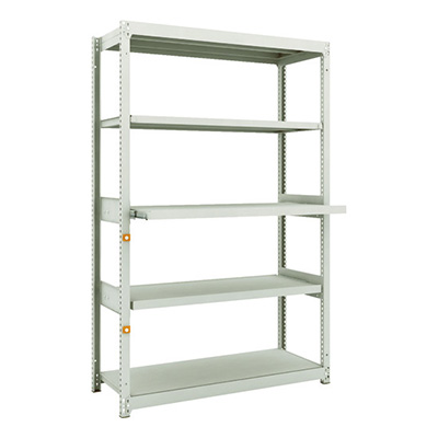 トラスコ TRUSCO スチールラック M1.5型軽中量棚 1160×450×H1800 5段うちスライド2段 単体 M1.5-6443M2 116-3889 (商品コード：170087)