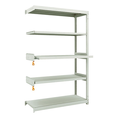 トラスコ TRUSCO スチールラック M1.5型軽中量棚 1160×450×H1800 5段うちスライド2段 単体 M1.5-6443M2B 116-3989 (商品コード：170088)