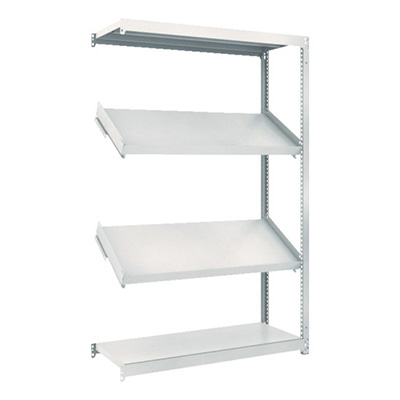 トラスコ TRUSCO スチールラック M1.5型棚 1200×450×H1800 4段 傾斜2段 連結 M1.5-6444K2B 484-3479 (商品コード：170092)