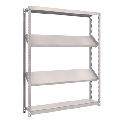 トラスコ TRUSCO スチールラック M1.5型棚 1500×300×H1800 4段 傾斜2段 M1.5-6534K2 484-3509 (商品コード：170122)