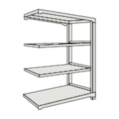 トラスコ TRUSCO スチールラック M1.5型 W1460×D445×H1800 4段 連結 ネオグレー M1.5-6544B 508-3834 (商品コード：170133)