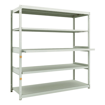 トラスコ TRUSCO スチールラック M1.5型軽中量棚 1760×595×H1800 5段うちスライド2段 単体 M1.5-6663M2 116-3895 (商品コード：170181)