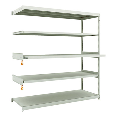 トラスコ TRUSCO スチールラック M1.5型軽中量棚 1760×595×H1800 5段うちスライド2段 単体 M1.5-6663M2B 116-3995 (商品コード：170182)