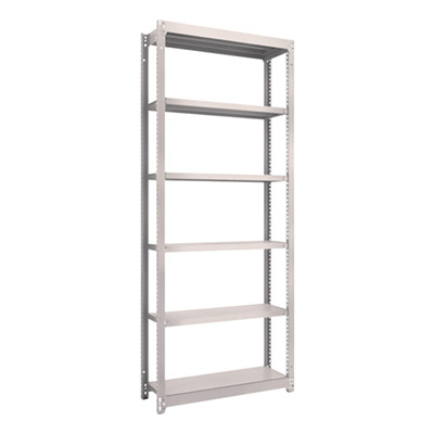 トラスコ TRUSCO スチールラック M1.5型 W860×D295×H2100 6段 単体 ネオグレー M1.5-7336 506-6484 (商品コード：170199)