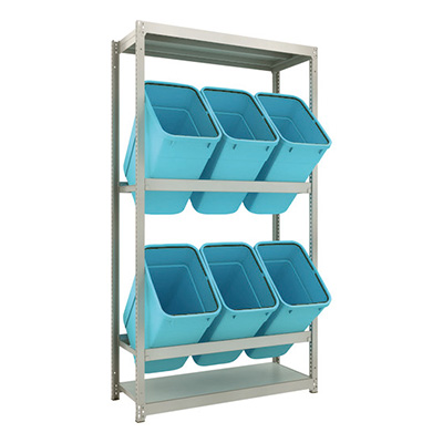 トラスコ TRUSCO ゴミ箱ラック M1.5型 H2100×W1160×D445 2段 RBK－70 6個付 M1.5-7442D2 194-8559 (商品コード：170213)