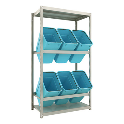 トラスコ TRUSCO ゴミ箱ラック M1.5型 H2100×W1160×D595 2段 RBK－70 6個付 M1.5-7462D2 194-8561 (商品コード：170218)