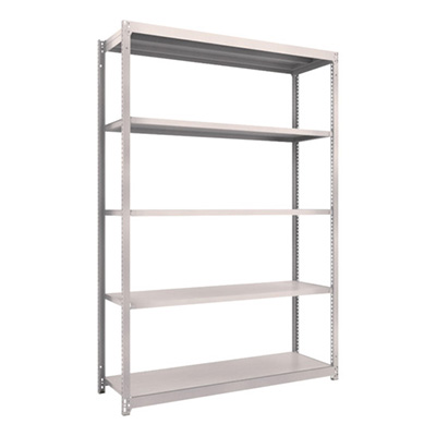 トラスコ TRUSCO スチールラック M1.5型軽中量棚 1460×445×2100 5段単体 ネオグレー M1.5-7545 506-6743 (商品コード：170233)