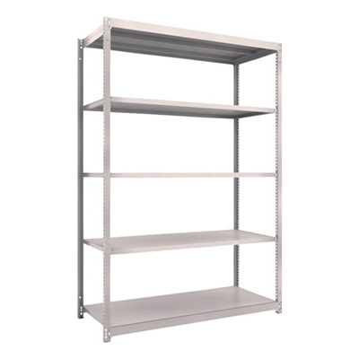 トラスコ TRUSCO スチールラック M1.5型軽中量棚 1460×595×2100 5段単体 ネオグレー M1.5-7565 506-6786 (商品コード：170238)