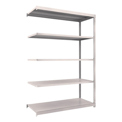 トラスコ TRUSCO スチールラック M1.5型軽中量棚 1460×595×2100 5段連結 ネオグレー M1.5-7565B 508-4113 (商品コード：170239)