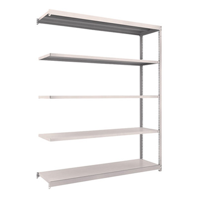 トラスコ TRUSCO スチールラック M1.5型軽中量棚 1760×445×2100 5段連結 ネオグレー M1.5-7645B 508-4083 (商品コード：170247)