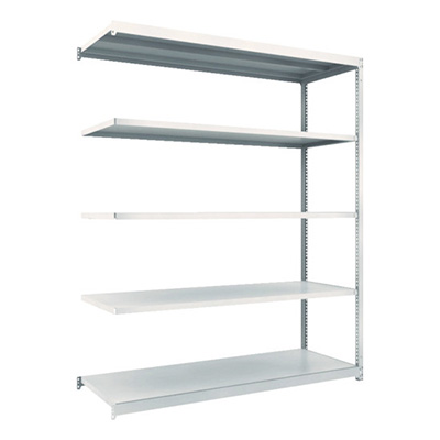 トラスコ TRUSCO スチールラック M1.5型軽中量棚 1760×595×2100 5段連結 ネオグレー M1.5-7665B 508-4121 (商品コード：170251)