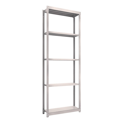 トラスコ TRUSCO スチールラック M1.5型軽中量棚 860×295×2400 5段 単体 ネオグレー M1.5-8335 450-0016 (商品コード：170254)