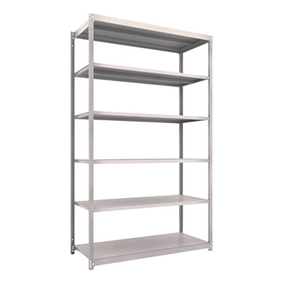 トラスコ TRUSCO スチールラック M1.5型 W1460×D595×H2400 6段 単体 ネオグレー M1.5-8566 450-0351 (商品コード：170288)