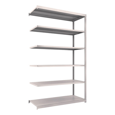 トラスコ TRUSCO スチールラック M1.5型 W1460×D595×H2400 6段 連結 ネオグレー M1.5-8566B 450-0369 (商品コード：170289)