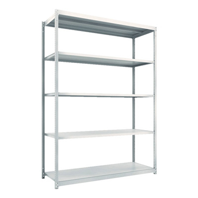 トラスコ TRUSCO スチールラック M1.5型軽中量棚 1760×595×2400 5段単体 ネオグレー M1.5-8665 450-0458 (商品コード：170298)