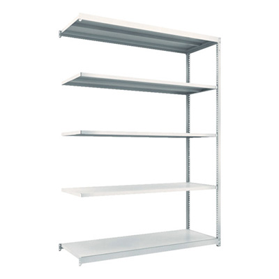 トラスコ TRUSCO スチールラック M1.5型軽中量棚 1760×595×2400 5段連結 ネオグレー M1.5-8665B 450-0466 (商品コード：170299)